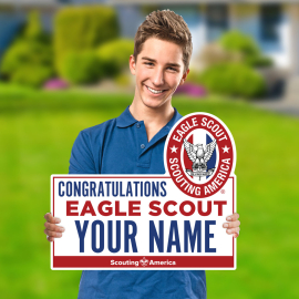 Eagle Scout Customized Congratulations Yard Sign