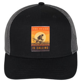 The Beach Is Calling Mesh Cap, Black/Charcoal