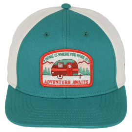 Home Is Where You Park It Cap, Emerald/Off White