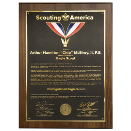 Distinguished Eagle Scout Award Plaque