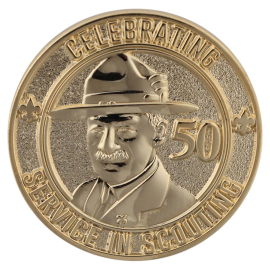 Scouting Alumni Service Commendation Pin - 50 Yr