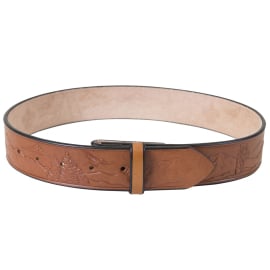 Tooled Leather Uniform Hiking Belt