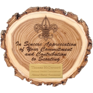 Custom - Elm Wood Slice Appreciation Plaque