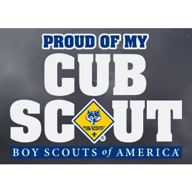 Cub Scout "Proud of My Cub Scout" Window Decal