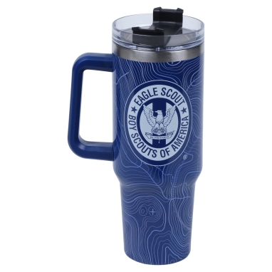 Eagle Scout Tumbler with Straw, Blue-40oz