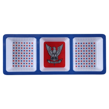 Eagle Scout 3 Bowl Chip and Dip Tray