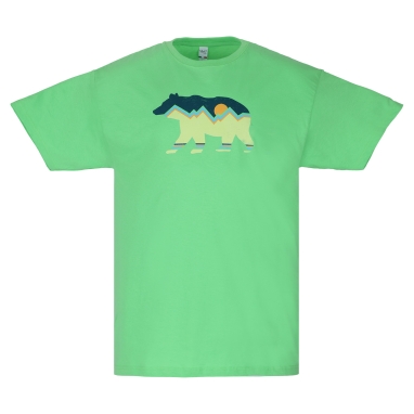 Mountain Bear Tee, Lime - Adult S-2XL