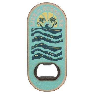 Live in the Sunshine Wood Bottle Opener