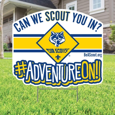 Cub Scout Yard Sign, Adventure On!