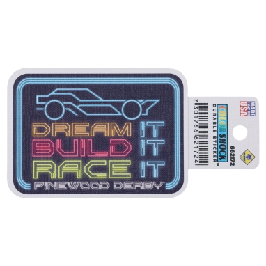 Cub Scouts Pinewood Derby Dream It, Built It, RaceIt Sticker