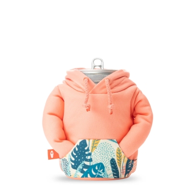 Puffin Drinkware Can Insulator-The Hoodie, Apricot/Beige