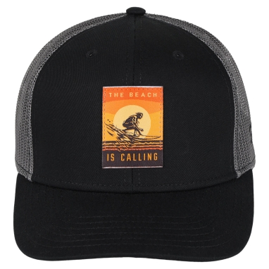 The Beach Is Calling Mesh Cap, Black/Charcoal