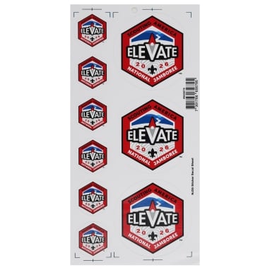2026 National Jamboree Elevate Logo Vinyl Sticker Sheet
