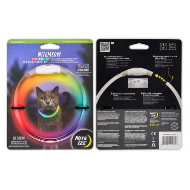Nite Ize NiteMeow Rechargeable LED Safety NecklaceDisc-O Select