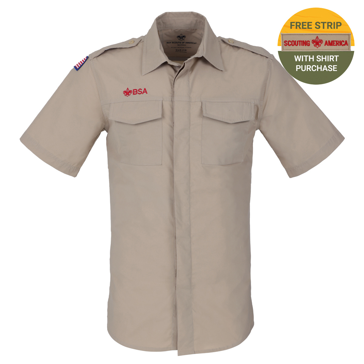 Scouts BSA Boys' Short Sleeve Uniform Shirt- Boys' XS-XL