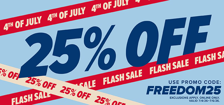 July 4th Flash Sale with Promo Code: FREEDOM25
