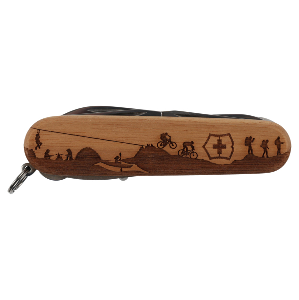 Eagle Scout Swiss Army Wood Engraved Huntsman Pocket Knife