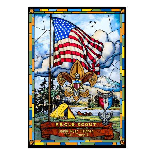 Eagle Scout Tableau with Your Scout's Name